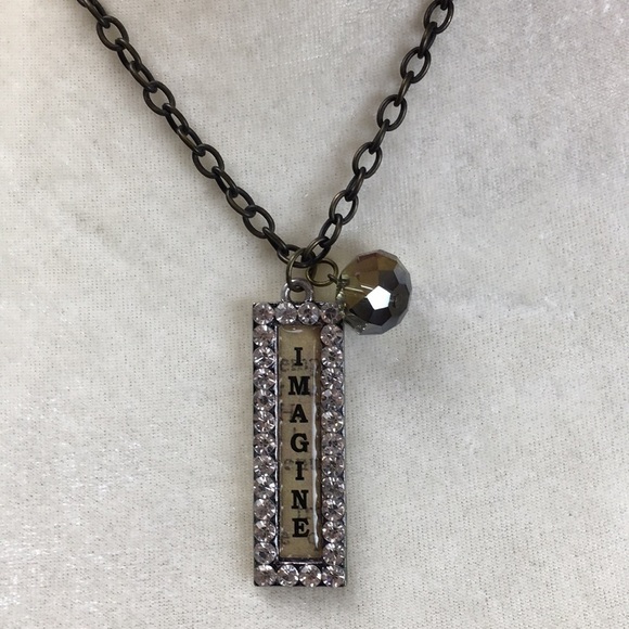 Monarch Inspirations “imagine” rhinestone necklace - Picture 2 of 9